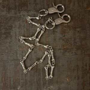 Silver Skeleton Wallet Chain Accessory